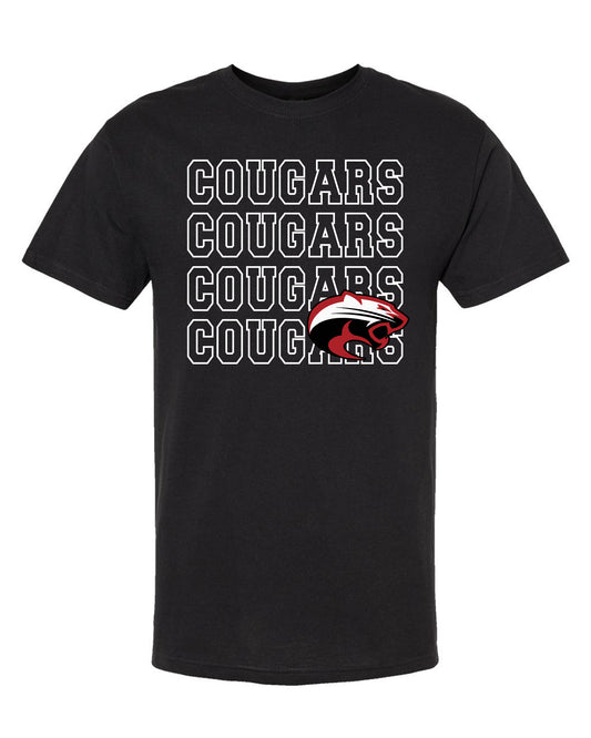 Tshirt -  Bold Repeat Cougars