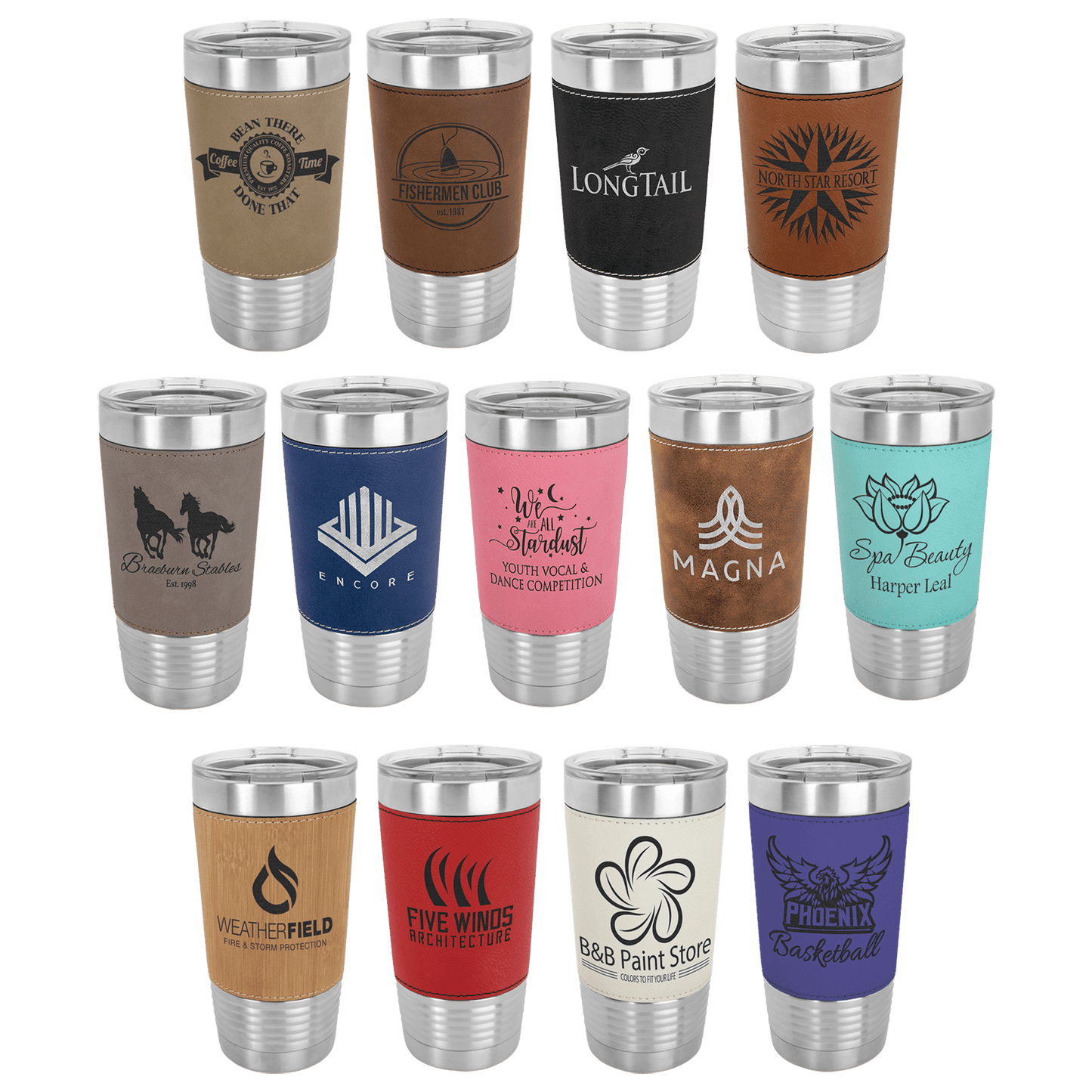 Polar Camel 20 oz Leatherette Tumbler