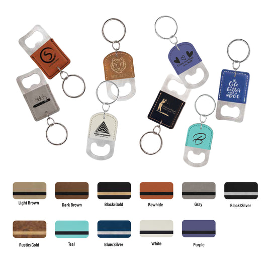 Leather Bottle Opener Keychain
