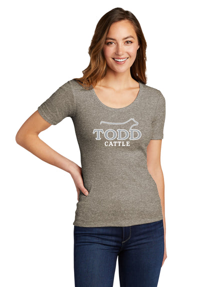 DT6020 District® Women’s V.I.T.™ Rib Scoop Neck Tee