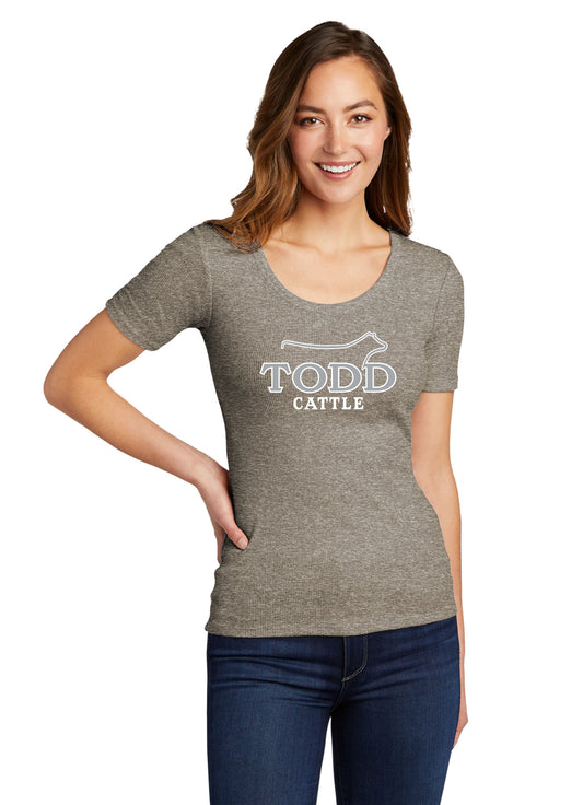 DT6020 District® Women’s V.I.T.™ Rib Scoop Neck Tee