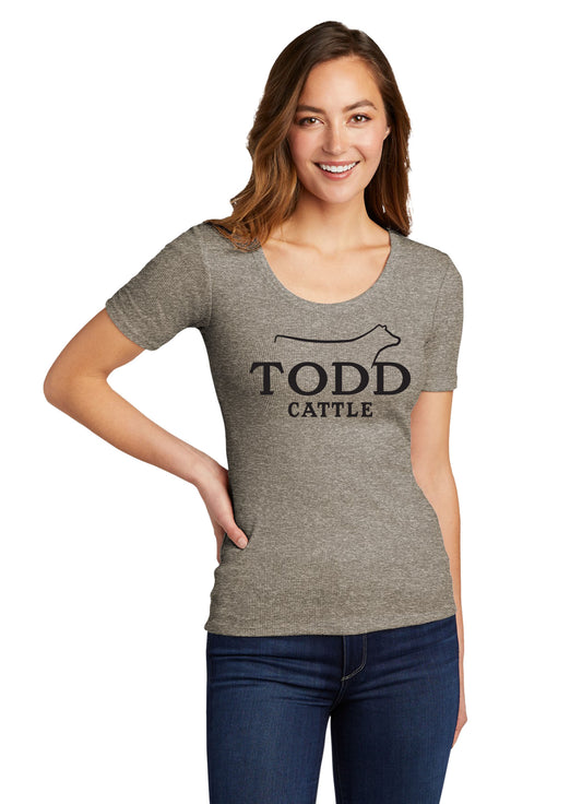 DT6020 District® Women’s V.I.T.™ Rib Scoop Neck Tee